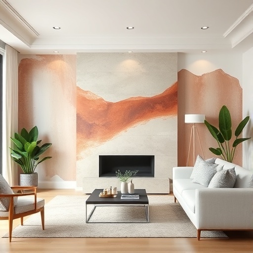 accent wall in a living room