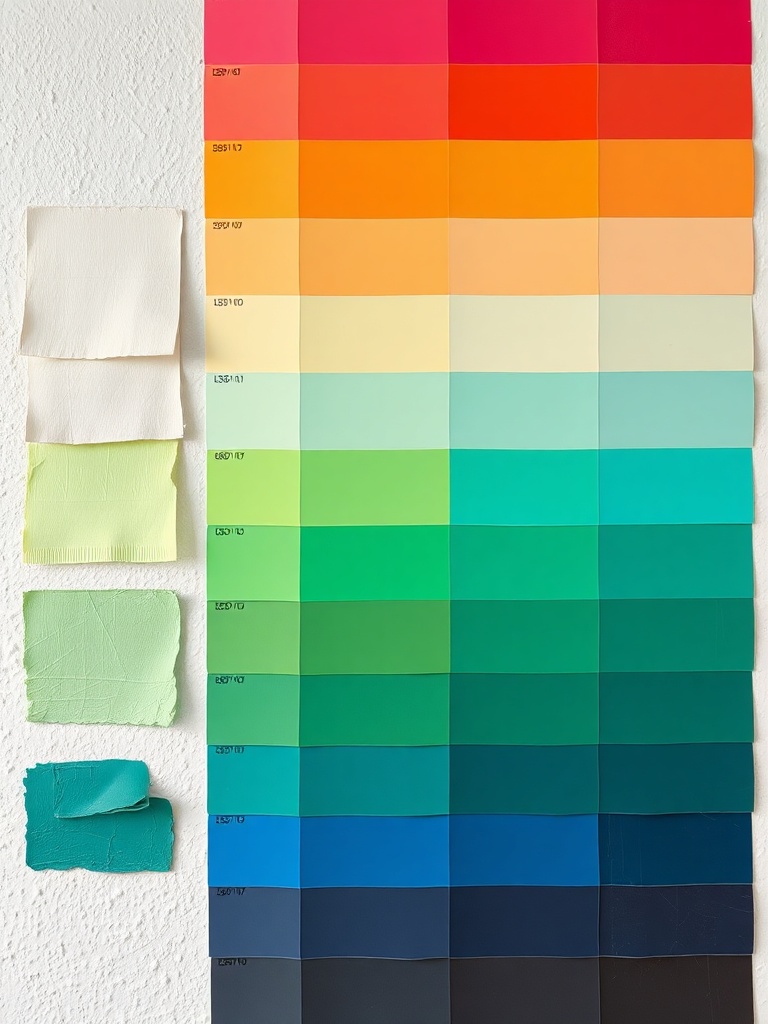 color palette with paint swatches