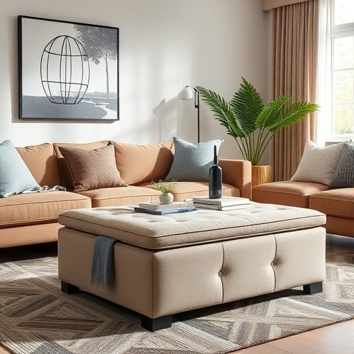 storage ottoman in living room