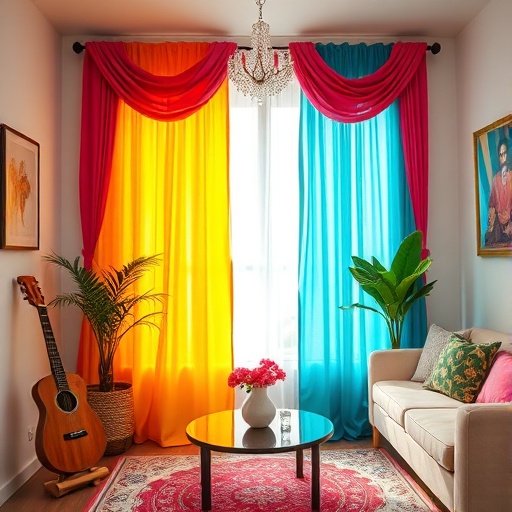 room with colorful decor