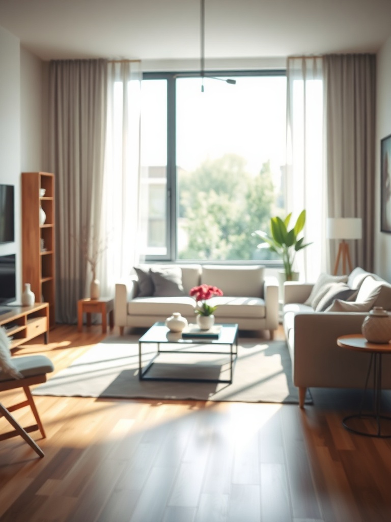 living room with a focal point