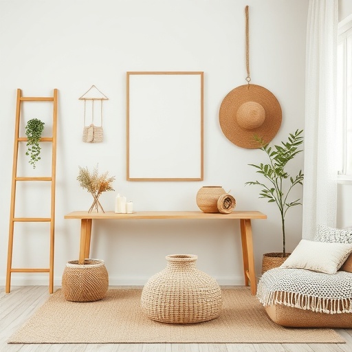 Scandinavian decor with natural materials