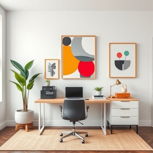 home office statement wall