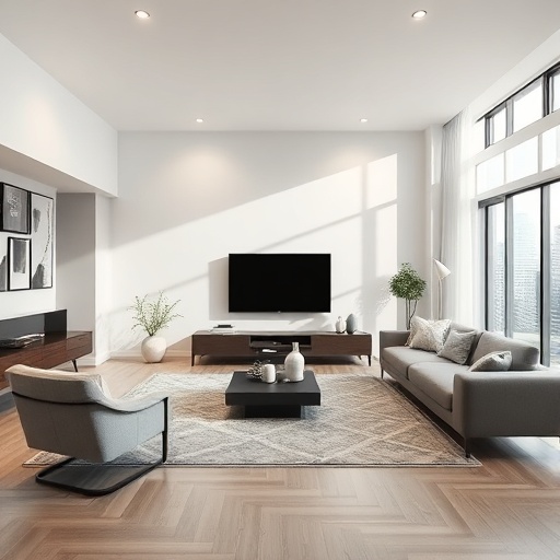 modern living room with minimalistic design