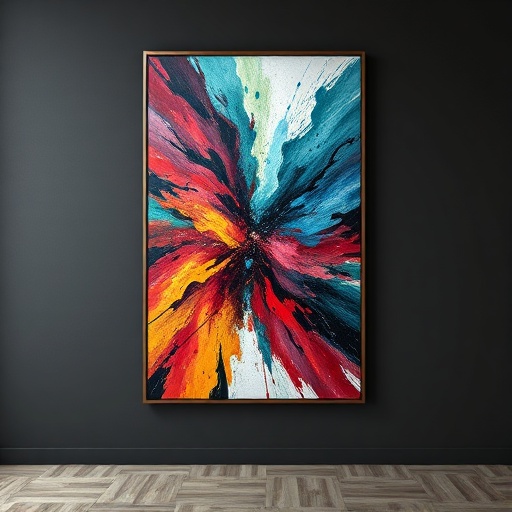 artwork on dark wall