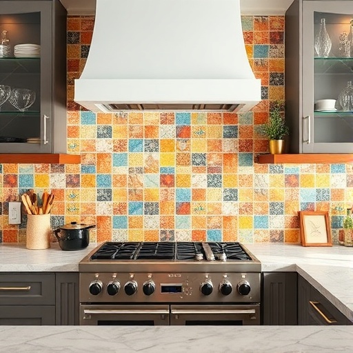 colorful kitchen backsplash