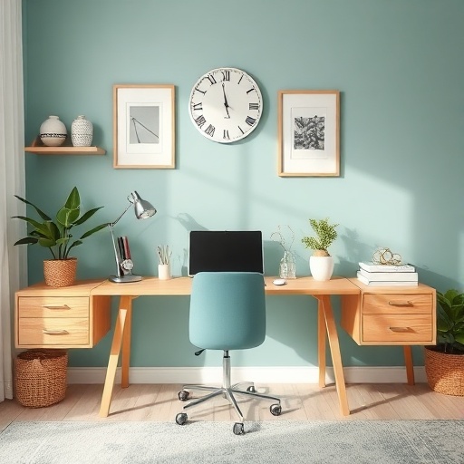 organized home office workspace