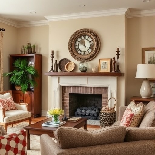 family heirlooms on display in living room