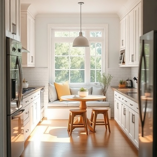 kitchen nook designed for comfort and relaxation