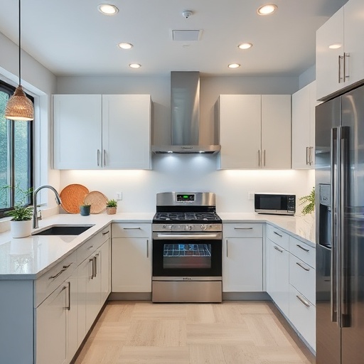 kitchen equipped with smart technology