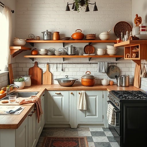 kitchen with layered textures in decor
