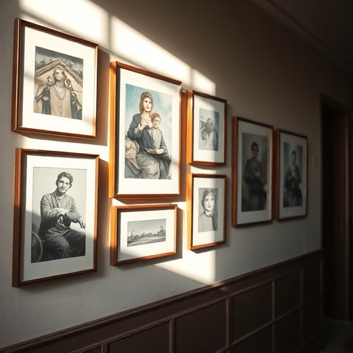 gallery wall with framed art