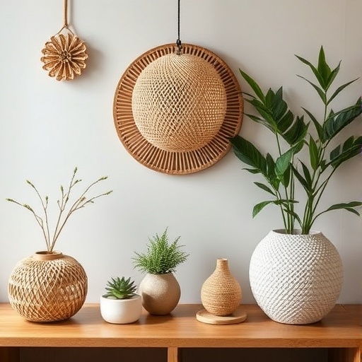 Eco-friendly decor items showcasing sustainability