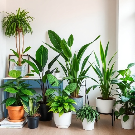 Indoor plants enhancing a Scandi-inspired space