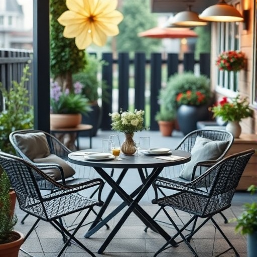 cozy outdoor patio setup