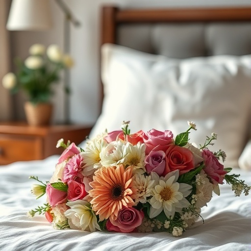 bedside floral arrangement