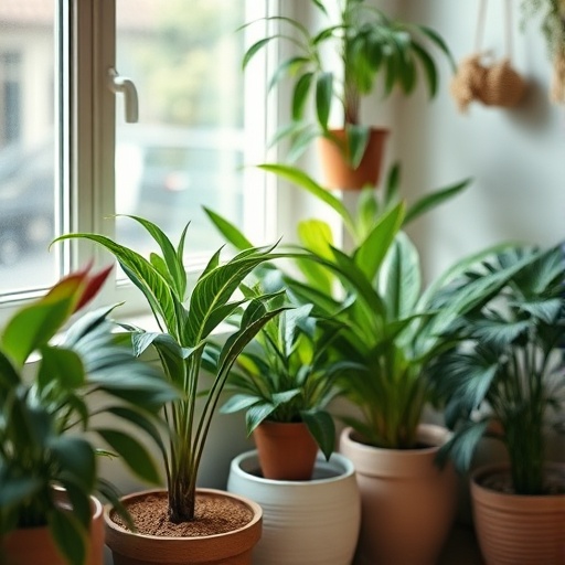 Indoor plants in a bohemian decor