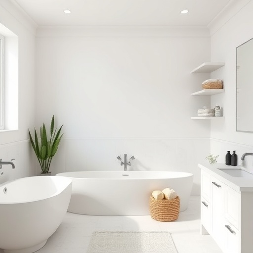 minimalist bathroom with serene design