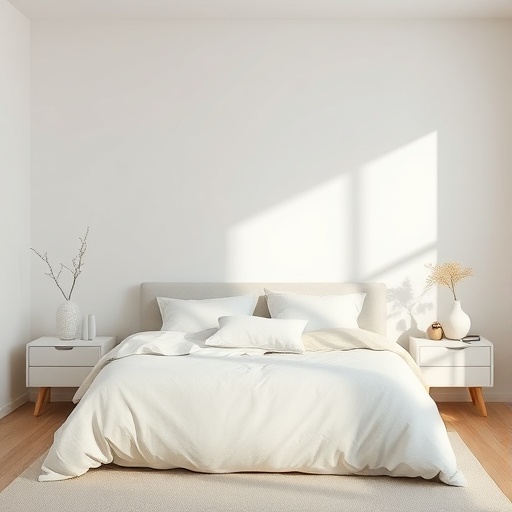 minimalist bedroom with calming decor