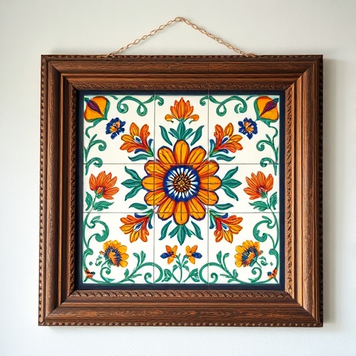 framed Talavera tiles wall art