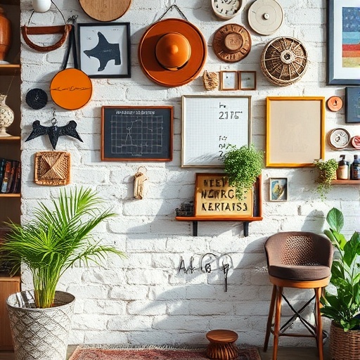eclectic gallery wall