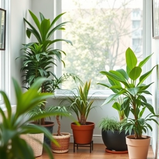 room with indoor plants