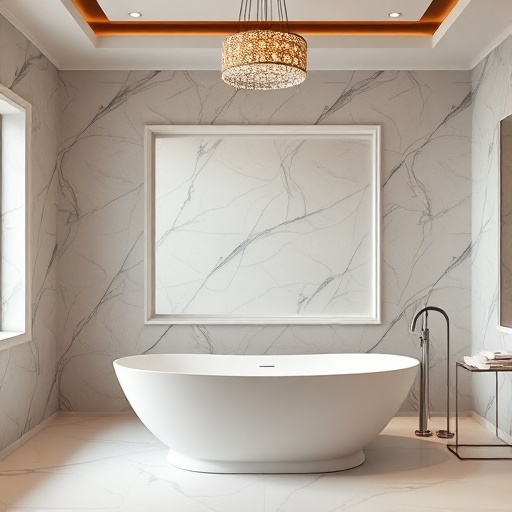luxury bathroom with freestanding tub