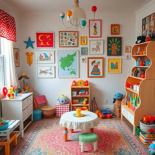 children's room with thrifted decor