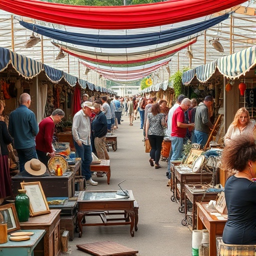 vintage items for sale at a flea market