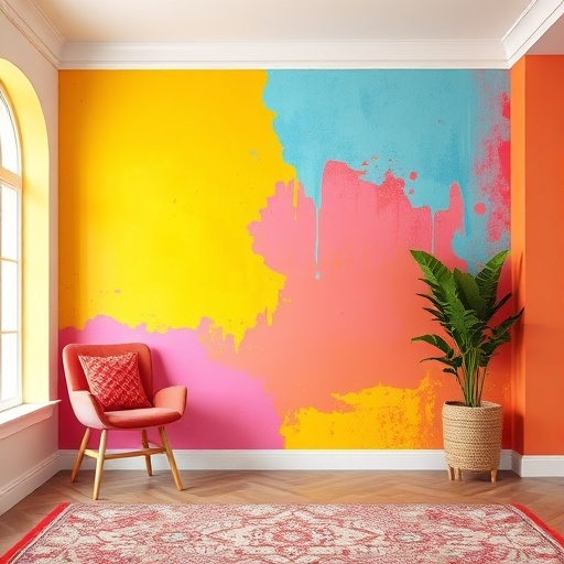 colorful accent wall in home decor