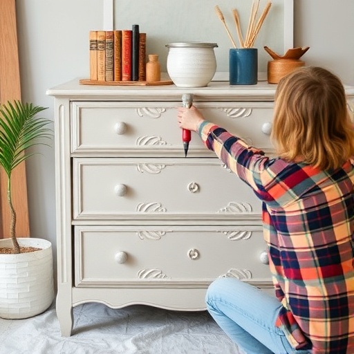 DIY furniture painting project