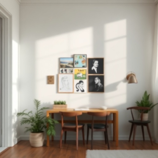 creative gallery wall in home