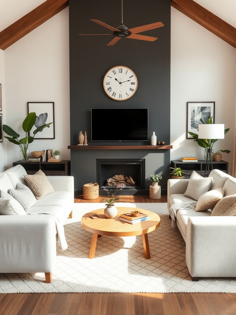 cozy living room with aesthetic decor