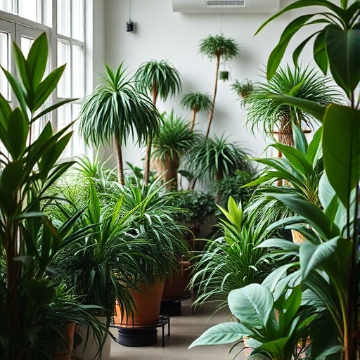 room filled with indoor plants