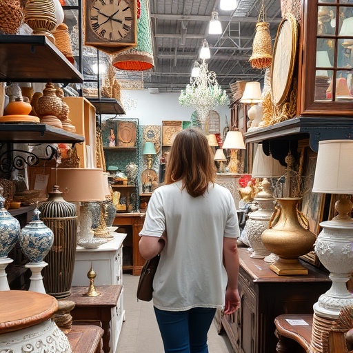 person shopping at a thrift store