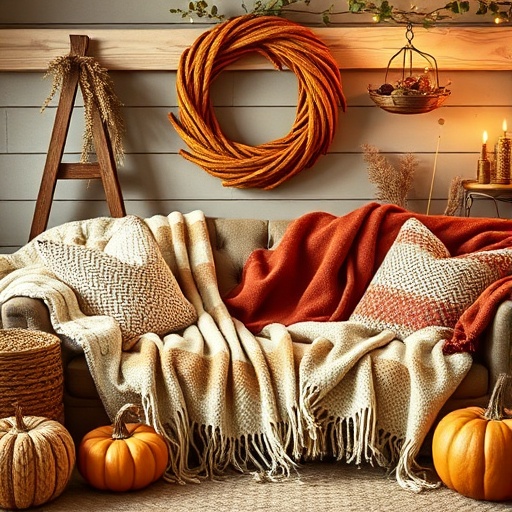 fall decor with warm tones