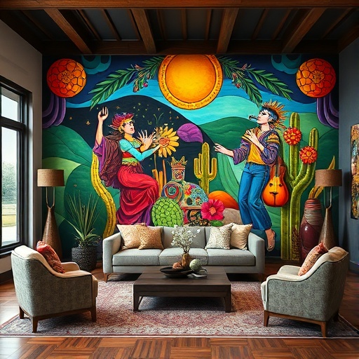 colorful mural wall art