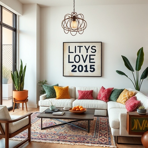 personalized decor item in living room