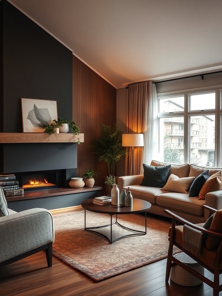 cozy living room with stylish decor