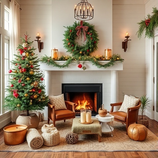 holiday decorated home