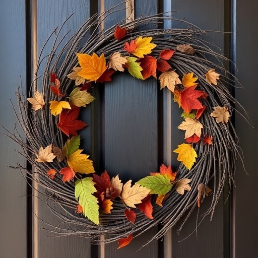 natural wreath for Halloween decor