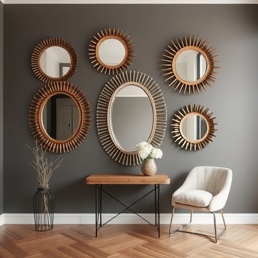 decorative mirrors in a room