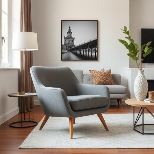 reupholstered chair in living room