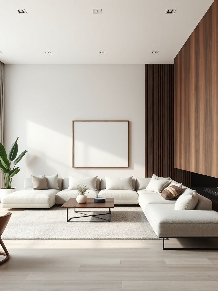 modern living room with minimalist decor