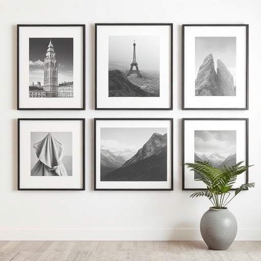 floating frames with art