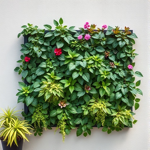 vertical garden on a wall