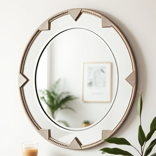 statement mirror reflecting decor