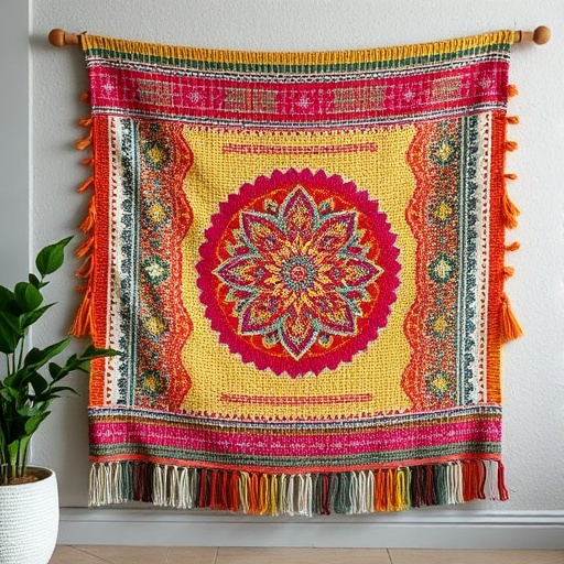 colorful wall tapestry