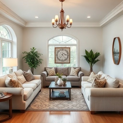 cozy furniture in living room
