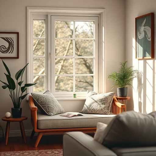 cozy reading nook in living room